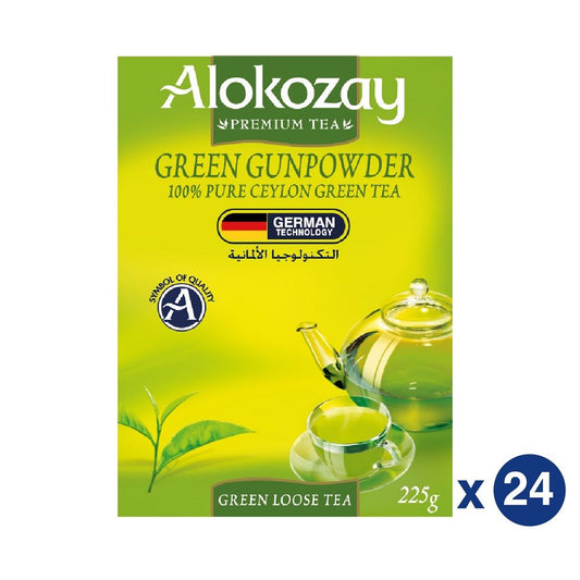 Green gunpowder loose tea - 225gms x 24 - ALOKOZAY