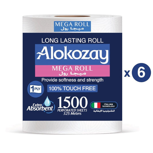 Maxi Roll - 1500 Sheets x 1PLY x 6 - ALOKOZAY