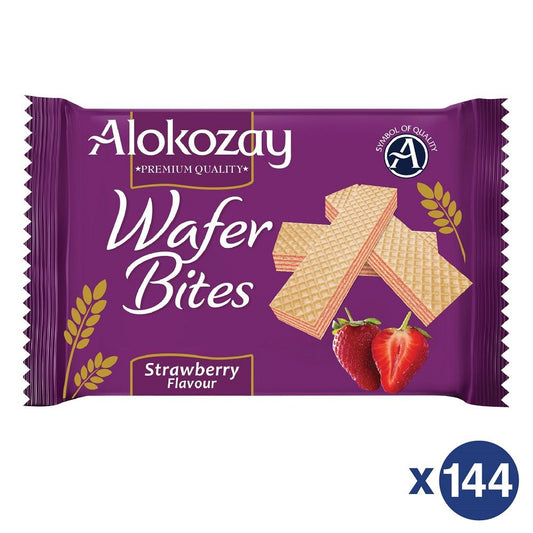 Strawberry wafer bites 45g x 144 - ALOKOZAY