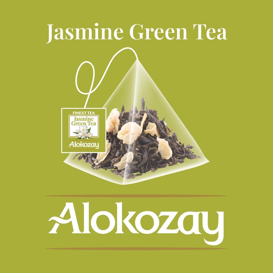 Jasmine Green Tea - 20 Silken Pyramid Tea Bags (Biodegradable)