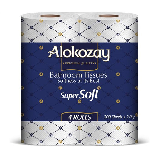 BATHROOM TISSUES - 4 ROLLS X 2PLY - 200 SHEETS - ALOKOZAY