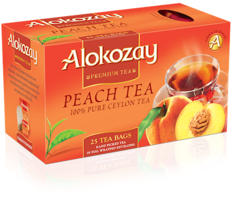 PEACH TEA - 25 TEA BAGS - ALOKOZAY