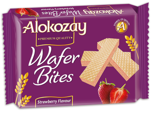 STRAWBERRY WAFER BITES 45G - ALOKOZAY