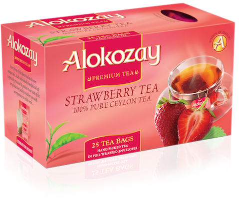 STRAWBERRY TEA - 25 TEA BAGS - ALOKOZAY