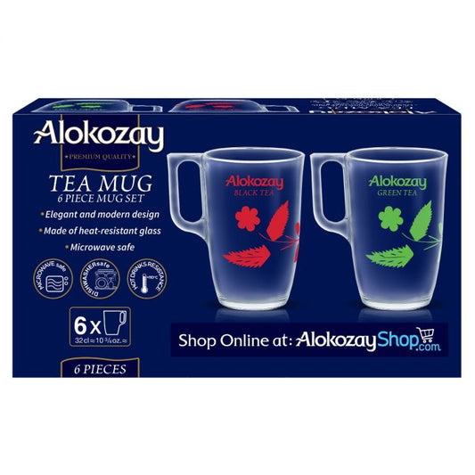 6 PCS TEA MUG SET - ALOKOZAY