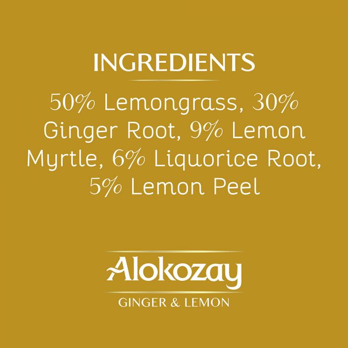 GINGER LEMON TEA - 25 TEA BAGS - ALOKOZAY